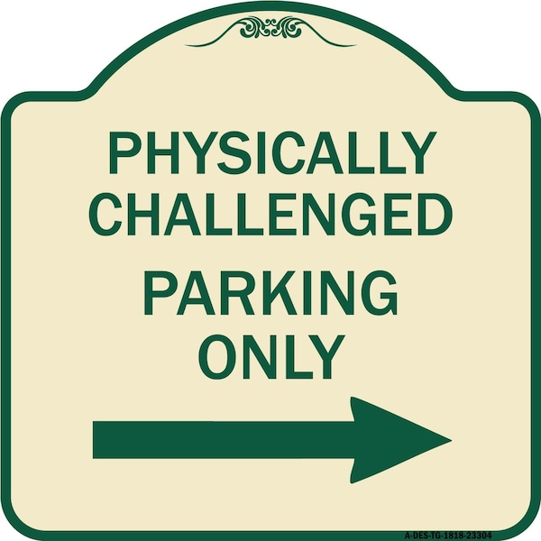 Signmission Physically Challenged Parking W/ Left Arrow Heavy-Gauge Aluminum Sign, 18" x 18", TG-1818-23304 A-DES-TG-1818-23304 - main
